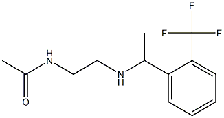 N-[2-({1-[2-(trifluoromethyl)phenyl]ethyl}amino)ethyl]acetamide Struktur