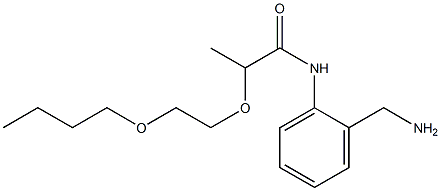 N-[2-(aminomethyl)phenyl]-2-(2-butoxyethoxy)propanamide Struktur