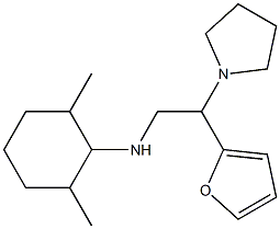 N-[2-(furan-2-yl)-2-(pyrrolidin-1-yl)ethyl]-2,6-dimethylcyclohexan-1-amine Struktur