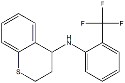 N-[2-(trifluoromethyl)phenyl]-3,4-dihydro-2H-1-benzothiopyran-4-amine Struktur