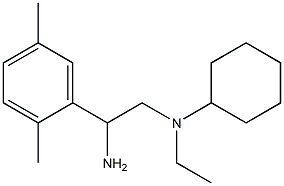 N-[2-amino-2-(2,5-dimethylphenyl)ethyl]-N-ethylcyclohexanamine Struktur