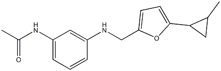 N-[3-({[5-(2-methylcyclopropyl)furan-2-yl]methyl}amino)phenyl]acetamide Struktur