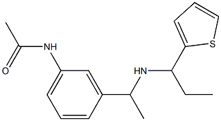 N-[3-(1-{[1-(thiophen-2-yl)propyl]amino}ethyl)phenyl]acetamide Struktur