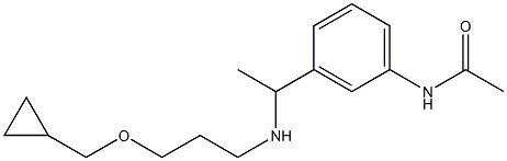 N-[3-(1-{[3-(cyclopropylmethoxy)propyl]amino}ethyl)phenyl]acetamide Struktur