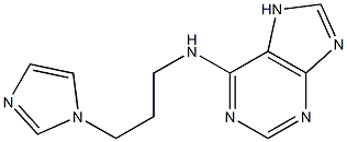 N-[3-(1H-imidazol-1-yl)propyl]-7H-purin-6-amine Struktur