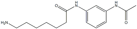 N-[3-(acetylamino)phenyl]-7-aminoheptanamide Struktur