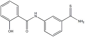 N-[3-(aminocarbonothioyl)phenyl]-2-hydroxybenzamide Struktur