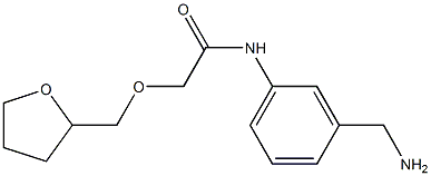 N-[3-(aminomethyl)phenyl]-2-(oxolan-2-ylmethoxy)acetamide Struktur