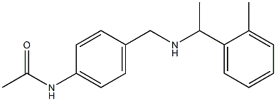 N-[4-({[1-(2-methylphenyl)ethyl]amino}methyl)phenyl]acetamide Struktur