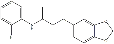 N-[4-(2H-1,3-benzodioxol-5-yl)butan-2-yl]-2-fluoroaniline Struktur