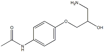 N-[4-(3-amino-2-hydroxypropoxy)phenyl]acetamide Struktur