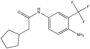 N-[4-amino-3-(trifluoromethyl)phenyl]-2-cyclopentylacetamide Struktur