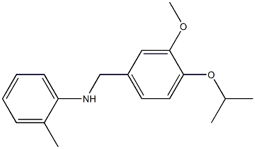 N-{[3-methoxy-4-(propan-2-yloxy)phenyl]methyl}-2-methylaniline Struktur