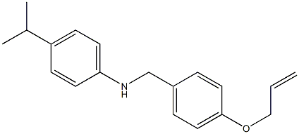 N-{[4-(prop-2-en-1-yloxy)phenyl]methyl}-4-(propan-2-yl)aniline Struktur