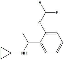 N-{1-[2-(difluoromethoxy)phenyl]ethyl}cyclopropanamine Struktur