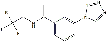 N-{1-[3-(1H-tetrazol-1-yl)phenyl]ethyl}-N-(2,2,2-trifluoroethyl)amine Struktur