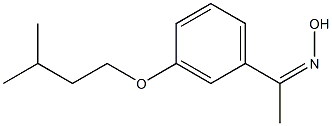 N-{1-[3-(3-methylbutoxy)phenyl]ethylidene}hydroxylamine Struktur