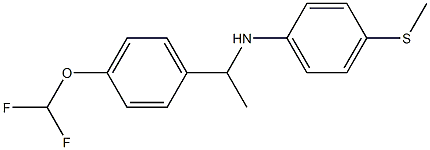 N-{1-[4-(difluoromethoxy)phenyl]ethyl}-4-(methylsulfanyl)aniline Struktur