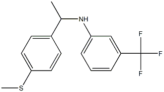 N-{1-[4-(methylsulfanyl)phenyl]ethyl}-3-(trifluoromethyl)aniline Struktur