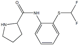 N-{2-[(difluoromethyl)sulfanyl]phenyl}pyrrolidine-2-carboxamide Struktur