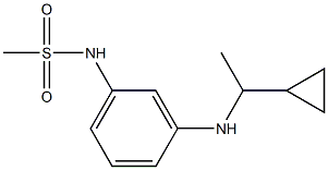 N-{3-[(1-cyclopropylethyl)amino]phenyl}methanesulfonamide Struktur