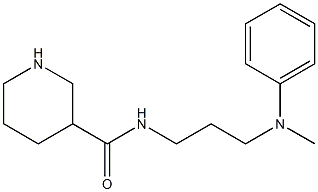 N-{3-[methyl(phenyl)amino]propyl}piperidine-3-carboxamide Struktur