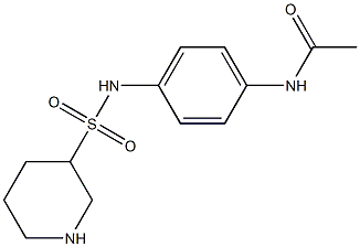 N-{4-[(piperidin-3-ylsulfonyl)amino]phenyl}acetamide Struktur