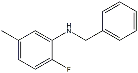 N-benzyl-2-fluoro-5-methylaniline Struktur