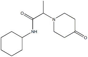 N-cyclohexyl-2-(4-oxopiperidin-1-yl)propanamide Struktur