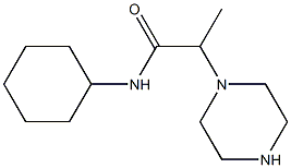 N-cyclohexyl-2-(piperazin-1-yl)propanamide Struktur