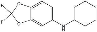 N-cyclohexyl-2,2-difluoro-2H-1,3-benzodioxol-5-amine Struktur