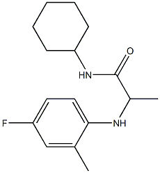 N-cyclohexyl-2-[(4-fluoro-2-methylphenyl)amino]propanamide Struktur