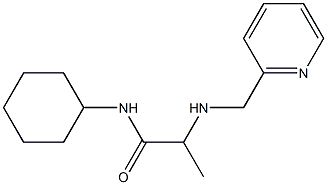 N-cyclohexyl-2-[(pyridin-2-ylmethyl)amino]propanamide Struktur