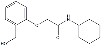 N-cyclohexyl-2-[2-(hydroxymethyl)phenoxy]acetamide Struktur