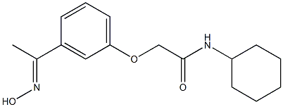 N-cyclohexyl-2-{3-[1-(hydroxyimino)ethyl]phenoxy}acetamide Struktur