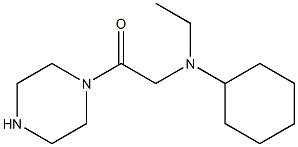 N-cyclohexyl-N-ethyl-N-(2-oxo-2-piperazin-1-ylethyl)amine Struktur