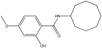 N-cyclooctyl-2-hydroxy-4-methoxybenzamide Struktur