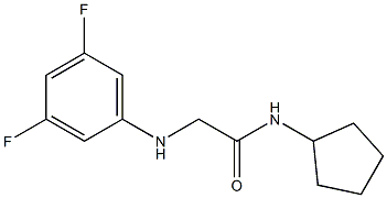 N-cyclopentyl-2-[(3,5-difluorophenyl)amino]acetamide Struktur