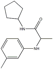 N-cyclopentyl-2-[(3-methylphenyl)amino]propanamide Struktur