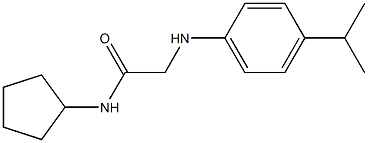 N-cyclopentyl-2-{[4-(propan-2-yl)phenyl]amino}acetamide Struktur