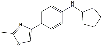 N-cyclopentyl-4-(2-methyl-1,3-thiazol-4-yl)aniline Struktur