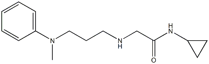 N-cyclopropyl-2-({3-[methyl(phenyl)amino]propyl}amino)acetamide Struktur