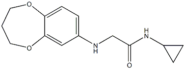 N-cyclopropyl-2-(3,4-dihydro-2H-1,5-benzodioxepin-7-ylamino)acetamide Struktur