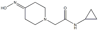 N-cyclopropyl-2-[4-(hydroxyimino)piperidin-1-yl]acetamide Struktur