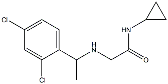 N-cyclopropyl-2-{[1-(2,4-dichlorophenyl)ethyl]amino}acetamide Struktur