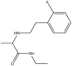 N-ethyl-2-{[2-(2-fluorophenyl)ethyl]amino}propanamide Struktur