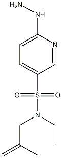 N-ethyl-6-hydrazinyl-N-(2-methylprop-2-en-1-yl)pyridine-3-sulfonamide Struktur