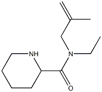 N-ethyl-N-(2-methylprop-2-enyl)piperidine-2-carboxamide Struktur