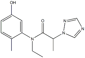 N-ethyl-N-(5-hydroxy-2-methylphenyl)-2-(1H-1,2,4-triazol-1-yl)propanamide Struktur