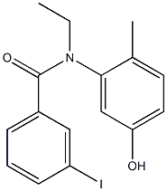 N-ethyl-N-(5-hydroxy-2-methylphenyl)-3-iodobenzamide Struktur